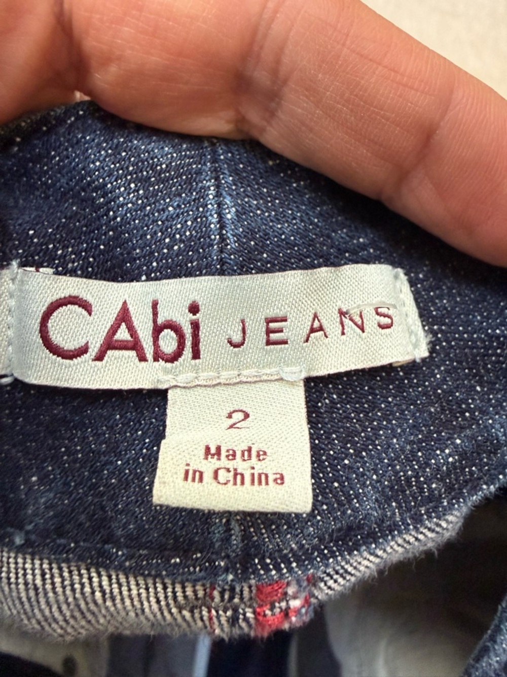 CAbi Low Rise Straight Leg Dark Wash Jeans Size 2 - Picture 5 of 10